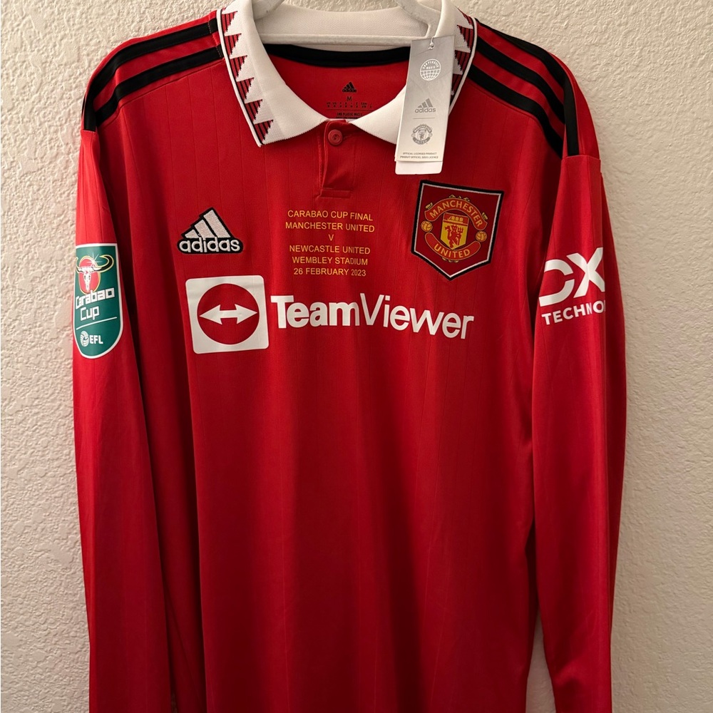 22/23 Manchester United Home Kit Marcus Rashford #10 Carabao Cup Final Jersey